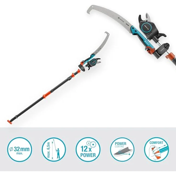 GARDENA Baumschere StarcutPro L Set, Teleskopierbar von 175 cm bis 400 cm, abwinkelbarer Schneidkopf – Bild 2