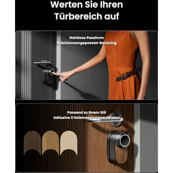 SwitchBot WLAN Smart Lock Ultra, Elektronisches Türschloss mit Fingerabdruck-Entsperrung, aufladbarem Akku, 18 Entsperrungsmethoden, Matter-Unterstützung – Bild 4