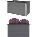 furnicato Hochbeet Garten-WPC 100 x 50 x 54 cm Grau, langlebig und witterungsbeständig