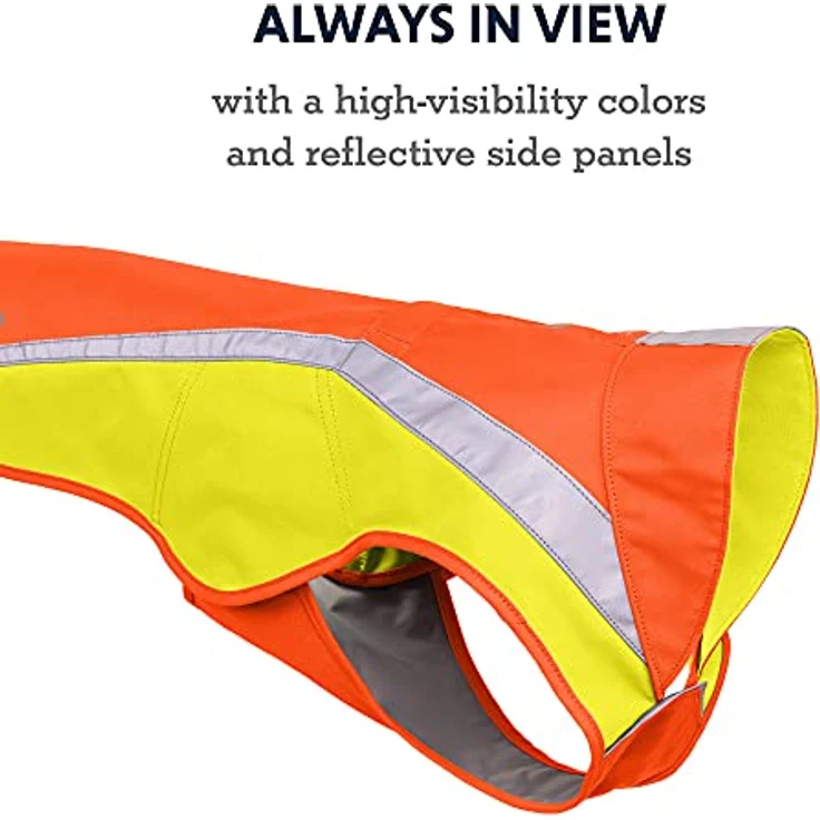 Ruffwear Hundejacke LUMENGLOW™ HI-VIS DOG JACKET 0577-850, Reflektierende Seitenteile, Blaze Orange – Bild 4