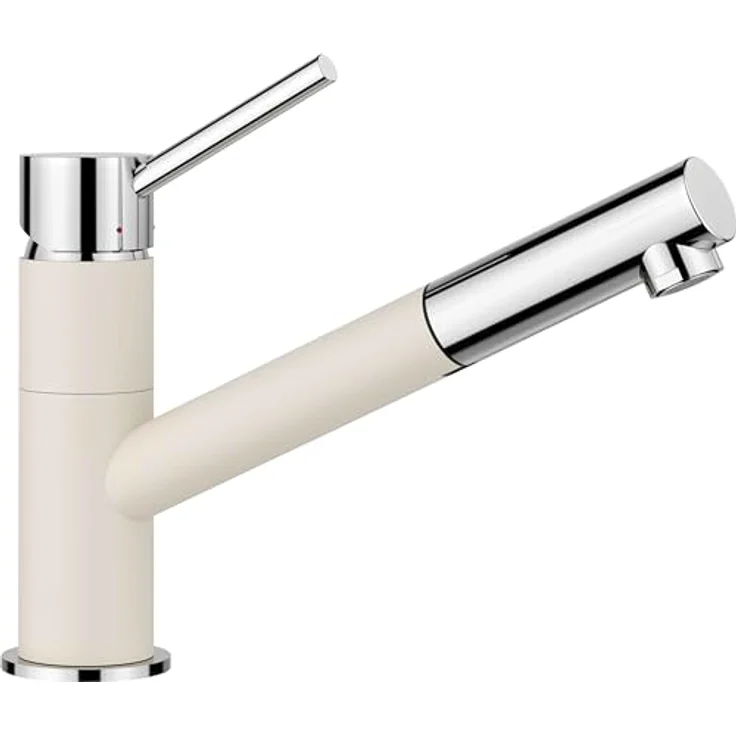Blanco KANO-S HD Küchenarmatur, 120° schwenkbarer Auslauf mit herausziehbarer Schlauchbrause, softweiß – Bild 1