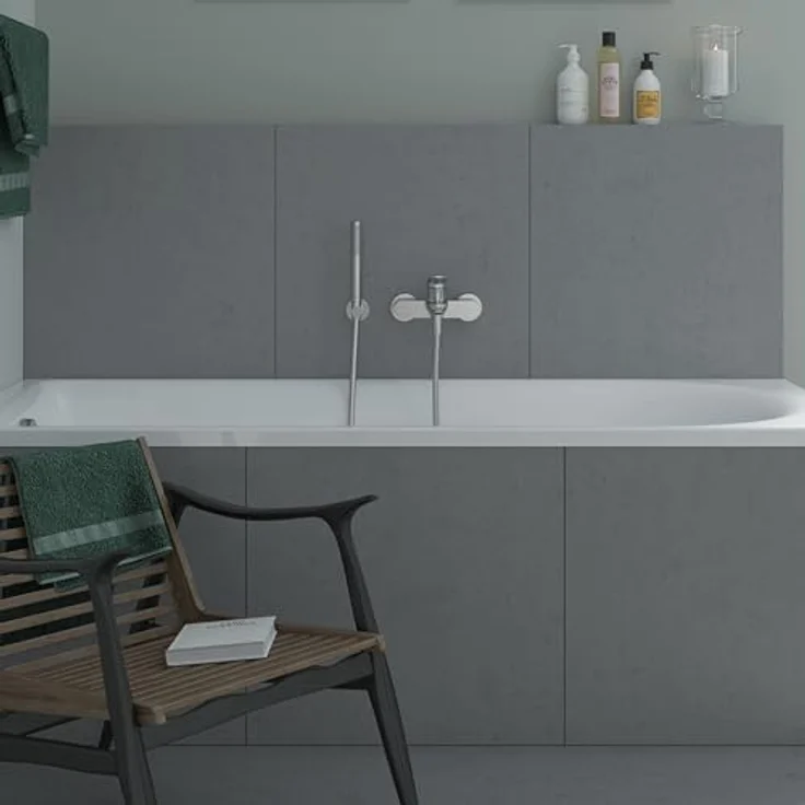 Duravit Wave Einhebel-Wannenmischer Aufputz, 178 mm Ausladung mit Keramikkartusche und Luftbeimischung für weichen Wasserstrahl, WA52300000 – Bild 2