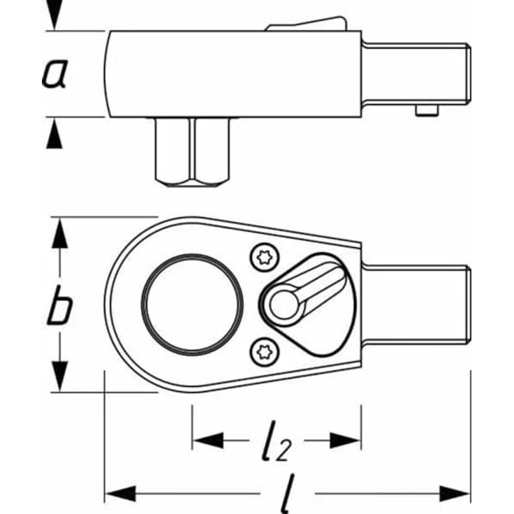 HAZET Einsteck-Hebelumschalt-Knarre 1/4" 9 x 12 mm, Drehmomentschlüssel aus Chrom-Vanadium-Stahl mit max. Drehmoment 320 N·m, matt verchromt – Bild 3