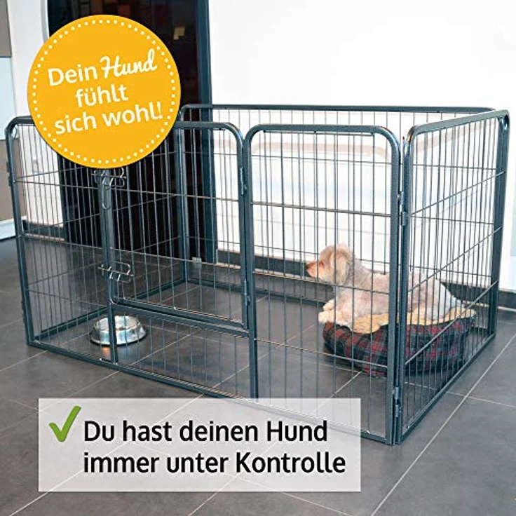 zooprinz erstklassiges Freilaufgehege (Hundezaun) Dog Run - besonders stabiles Gitter - 4 Modelle zur Wahl, 70,5 cm – Bild 3