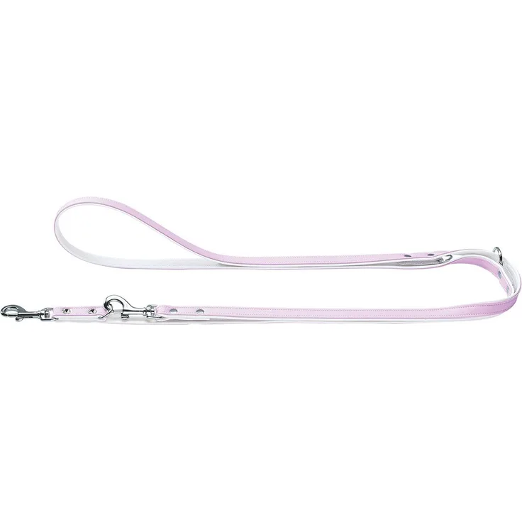 Hunter Tierbedarf Hundeleine Verstellbare Führleine Modern Art rosa/weiß, reiß- und scheuerfest, hitze- und kältebeständig, 3-fache Verstellmöglichkeit
