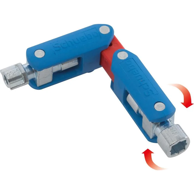 ELC Schraubendreher Schaltschrankschlüssel DoubleJOINT, für umspritzte Leitungen, zum Verschrauben von Sensor- und Aktorleitungen, handelsüblicher 1/4"-Anschluss