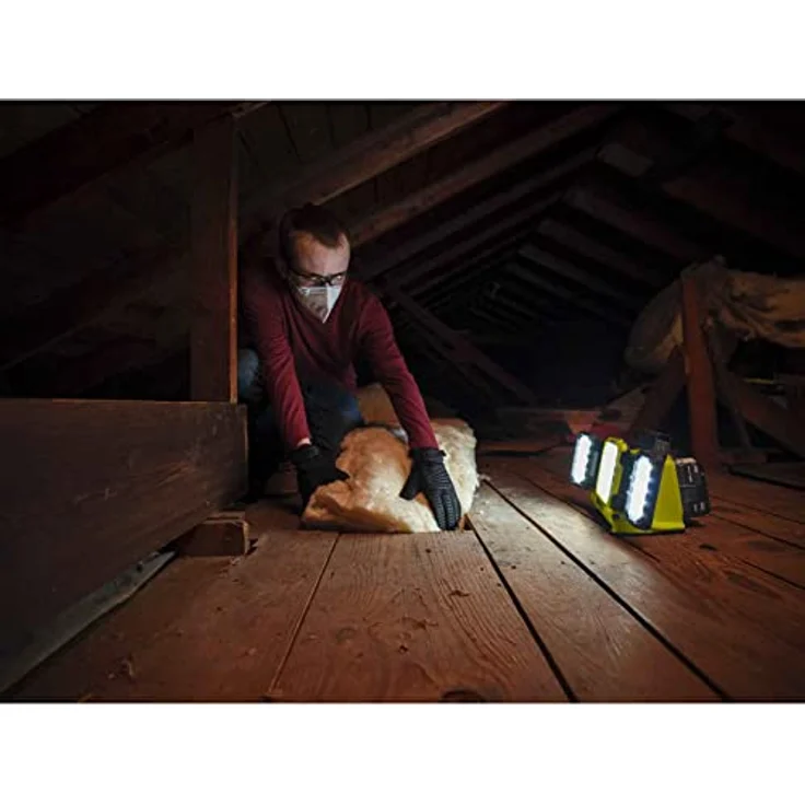 RYOBI Hybrid-LED-Panelleuchte RLPH18-0 18V Werkstattleuchte, Arbeitsleuchte, Akku- & Netzbetrieb – Bild 2