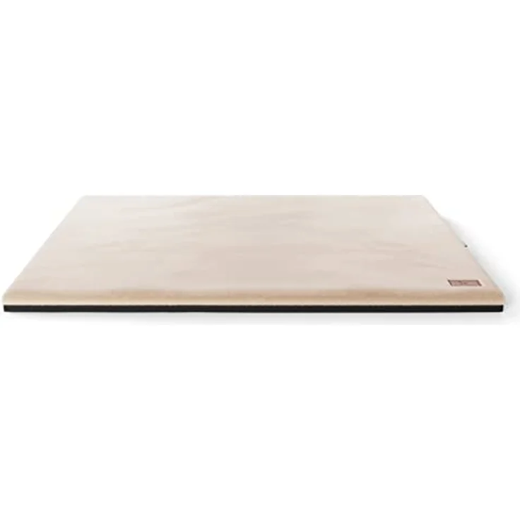 Knuffelwuff Orthopädische kuschelige Hundematte Berrith aus weichem Kaninchenfell-Imitat 100x70cm Beige - Hundekissen für große, mittelgroße und kleine Hunde - Für Zuhause, Auto, Wohnmobil, Wohnwagen – Bild 2