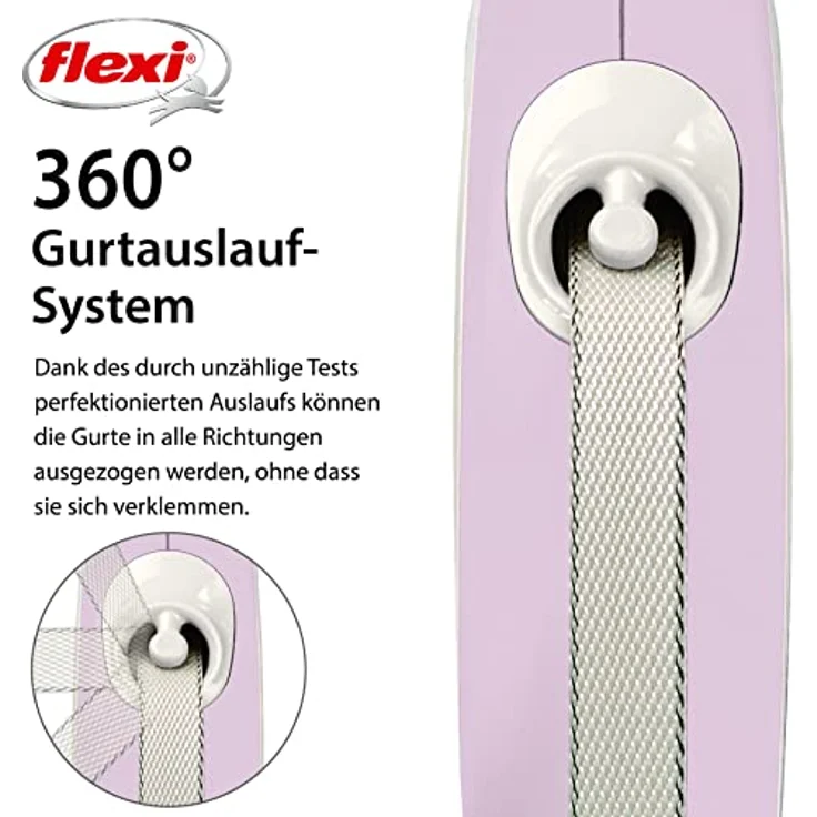 flexi Rollleine New Comfort - Rosa - M - 5 m, blau, M (1er Pack) – Bild 3