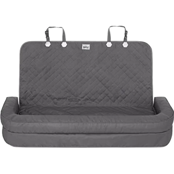 DOGGY Hundeautositz, Hundebox, Hundebett, Transportboxen, Rückbank, Hundedecke, Hundekörbchen, Katzenbett für kleine Hunde, 135 x 45 cm, wasserdicht, in Graphit Oxford - Preisvergleich – Bild 2