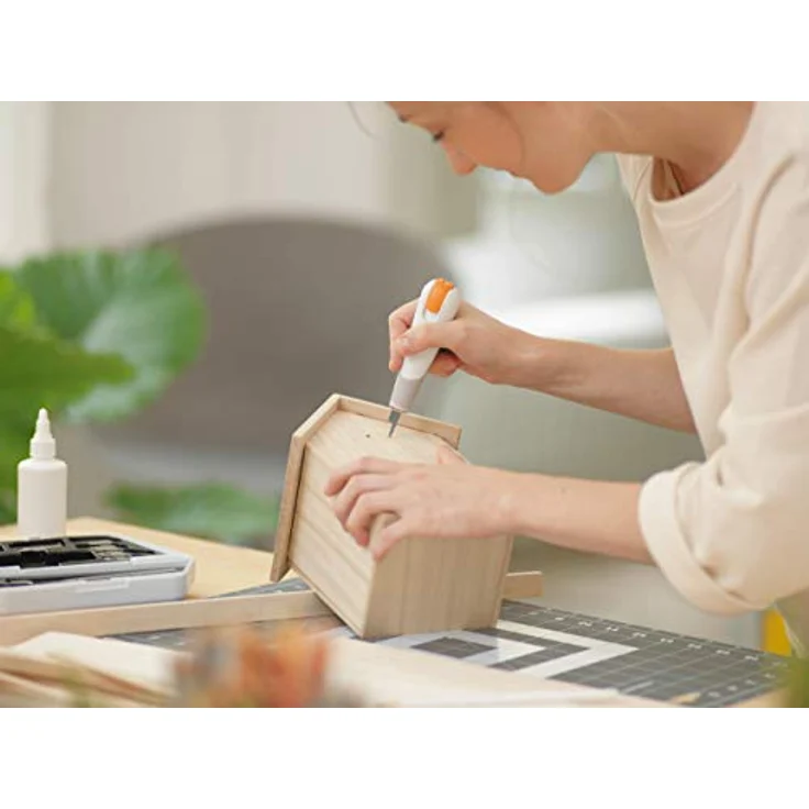 Fiskars Hochleistungsmesser/-Cutter, 8-teiliges Set aus Qualitätsstahl, ergonomischer Griff, Weiß/Orange, Modell 1024385 – Bild 3