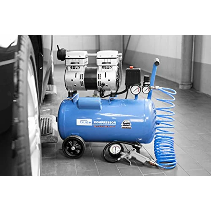 GÜDE Leise Kompressor 150-8-24 Druckluft 24 Liter ölfrei 8 bar Druck 750W 50136 – Bild 6