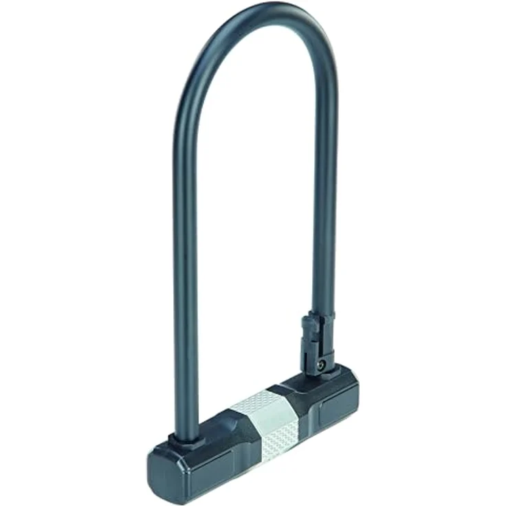 Prophete Bügelschloss, 12 mm starkes Schloss mit Gummiummantelung und Rahmenhalterung, schwarz – Bild 1