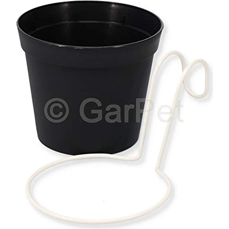 GarPet 5 x Hängetopf Blumentopf Pflanztopf Set mit Haken Halterung Hängeblumentopf Wand – Bild 4