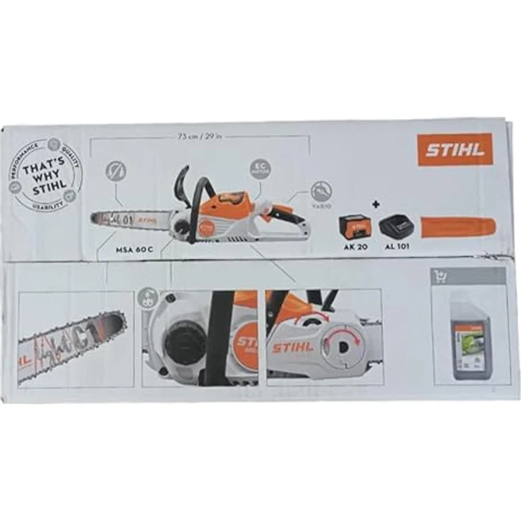 STIHL Akku-Kettensäge "MSA 60 C-B", 30 cm Schienenlänge, mit Akku und Ladegerät, leise, PM3-Kettentyp, QuickStop Super-Kettenbremse, Ematic-System. – Bild 7