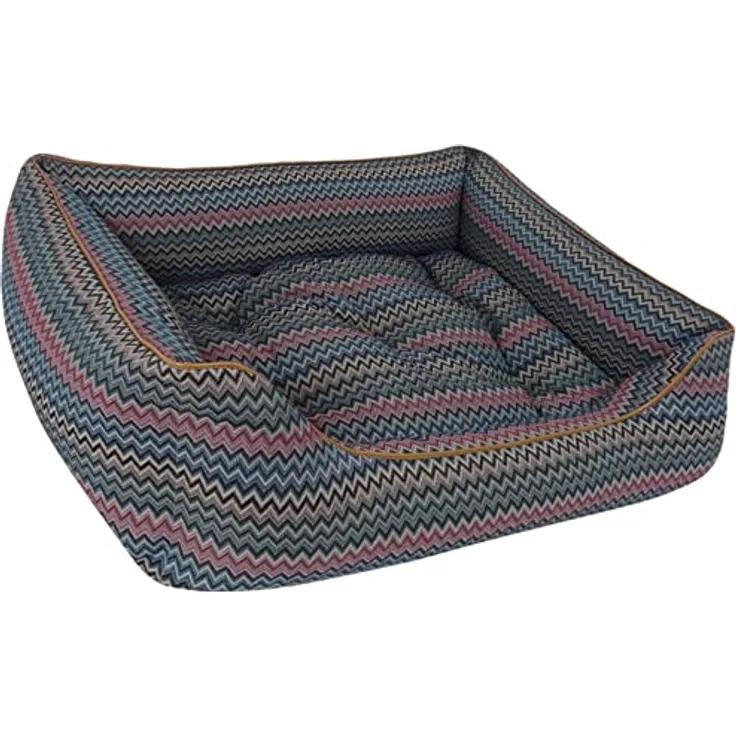 Dandy Dog Hundebett Zik Zak No. 4 - waschbar, hygienisch, Made in Germany -Größe M, cognacfarben