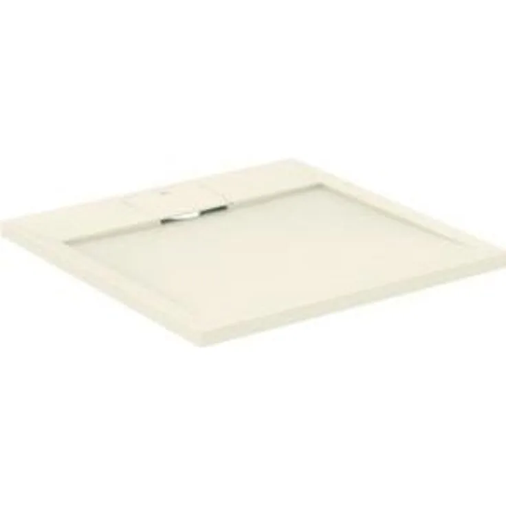 Ideal Standard, Duschwanne, Ultra Flat S i.life Quadrat-Brausewanne, 700x700x30mm, T5246, Carraraweiß, bodenebener Einbau, rutschhemmend