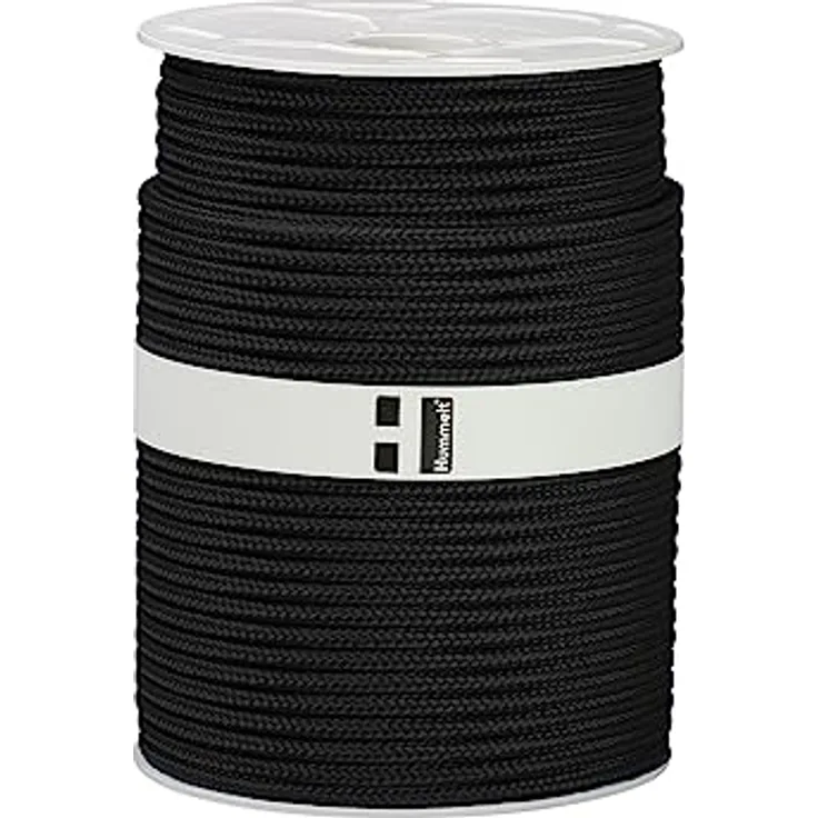 Hummelt Rope Flechtleine Polypropylenseil 6mm 50m schwarz auf Rolle
