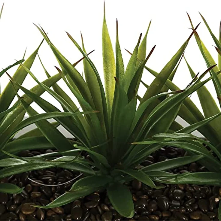 Blumentopf mit drei Sukkulenten ALOE VERA, Dekoration mit künstlichen Pflanzen, 31 cm, Atmosphera – Bild 3