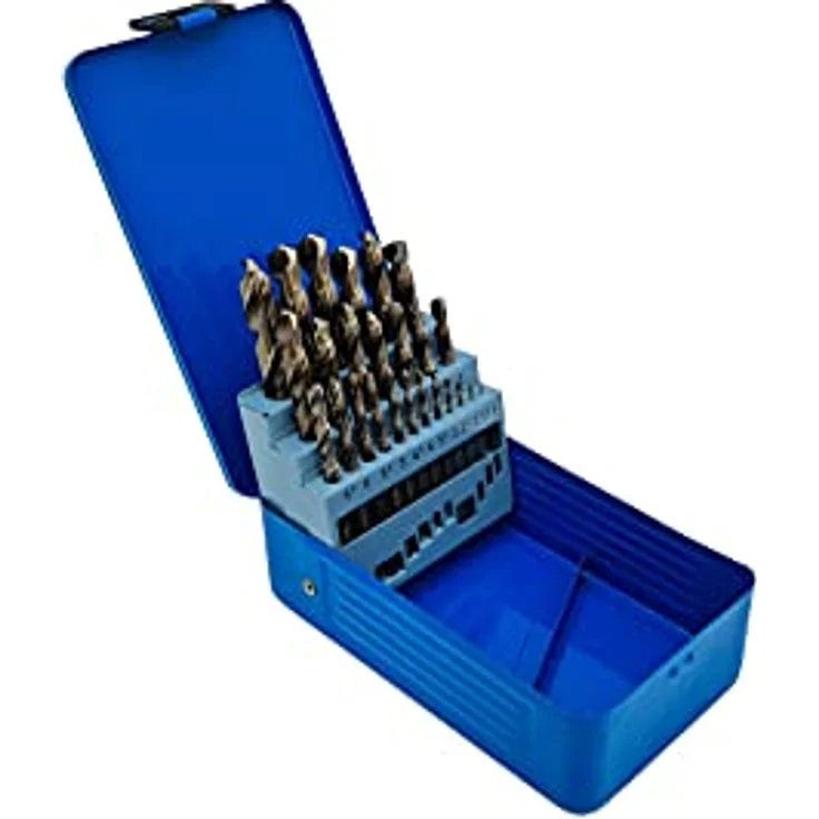 PeTools 25-tlg. Edelstahl-Bohrer HSS-E (1-13mm) Kobalt Cobalt (Co5) Spiral-Bohrer VA mit Kreuzanschliff, Metallbohrer, Stahlbohrer in Industrie-Qualität, kobaltlegiert, präzisionsgeschliffen – Bild 1