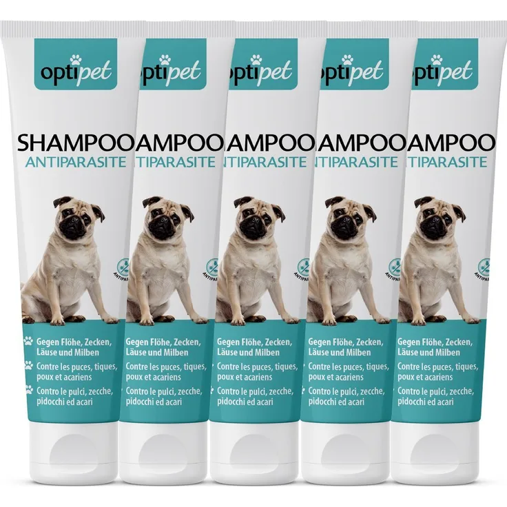 OptiPet Anti-Parasiten Shampoo für Hunde, 1250 ml, sofort abweisende Wirkung gegen Flöhe, Zecken, Milben und Läuse in allen Entwicklungsstadien