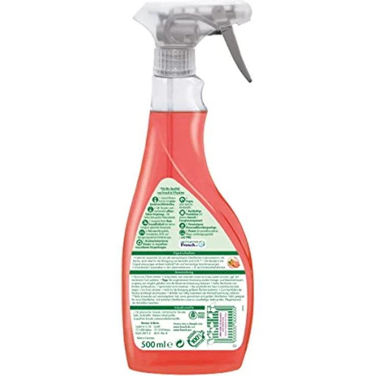FROSCH Frosch Fett-Entferner Grapefruit, 500ml Küchenreiniger mit kraftvoller Formel gegen Fett und Schmutz, biologisch abbaubar – Bild 3