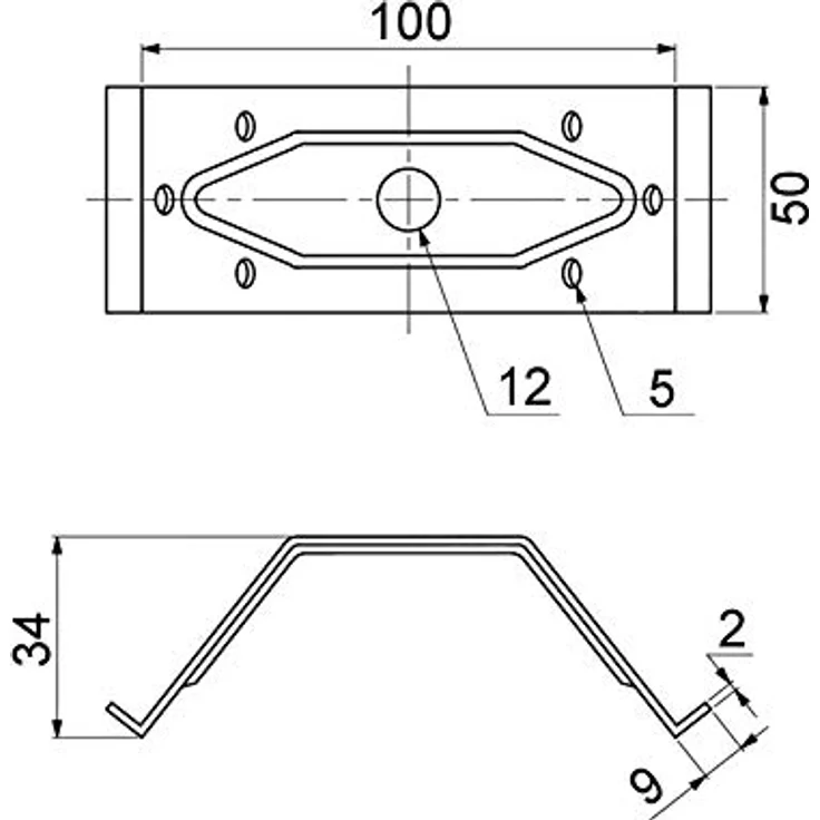 4 x SO-TECH® Tischbeinbeschlag aus verzinktem Stahl 50 x 100 mm für stabile Konstruktionen Winkelbeschlag Zargenverbinder Winkelverbinder für Tische und Bänke - Preisvergleich – Bild 4