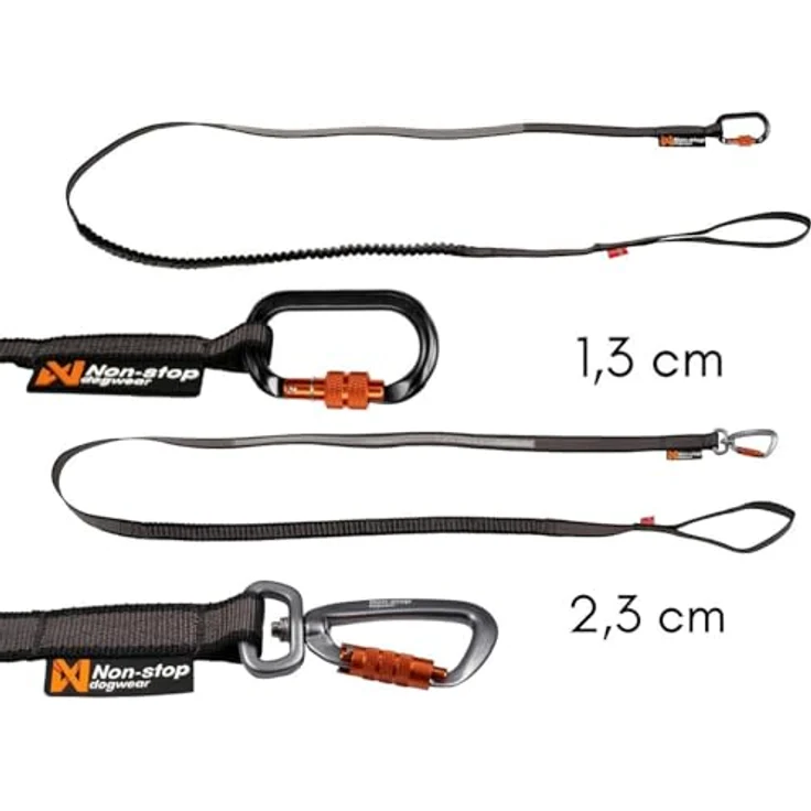 Non-stop dogwear Hundeleine Bungee Touring Leash 3,8m/23mm, reflektierend, für Wanderungen und alltägliche Aktivitäten – Bild 2