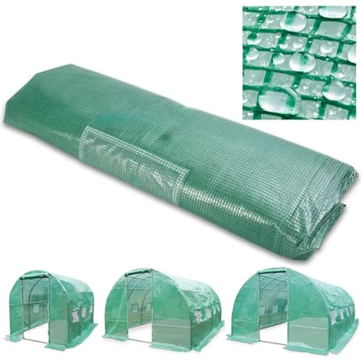 TOM Gewächshaus Folie GH-1801, Ersatzfolie für TOM GH-1800, 175 g/m², wetterfest, UV-beständig, Polypropylen Gewebe – Bild 1