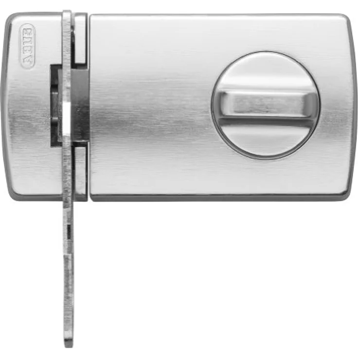 ABUS Tür-Zusatzschloss 2130, silber, stabiler Riegel mit zwei Schlüsseln und Drehknauf für Eingangstüren – Bild 1