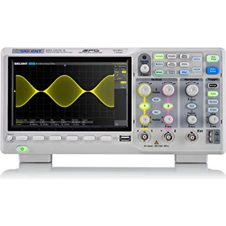 Siglent Technologies SDS1202X-E Digitales Oszilloskop, 200 MHz, 2 Kanäle, Grau