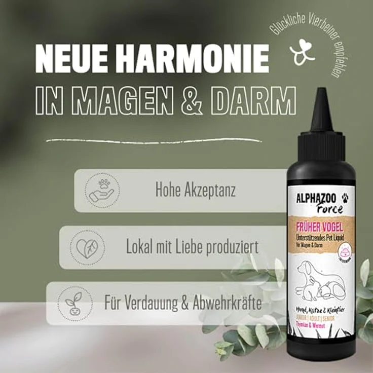 ALPHAZOO Darmonie Liquid für Hunde, 100 ml, natürliches Entwurmungsmittel zur Unterstützung der Verdauung und des Magen-Darm-Trakts – Bild 2