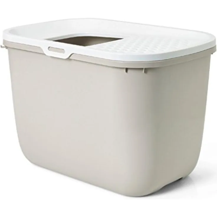 SAVIC Katzentoilette Hop In mit Einstieg von oben beige-weiss