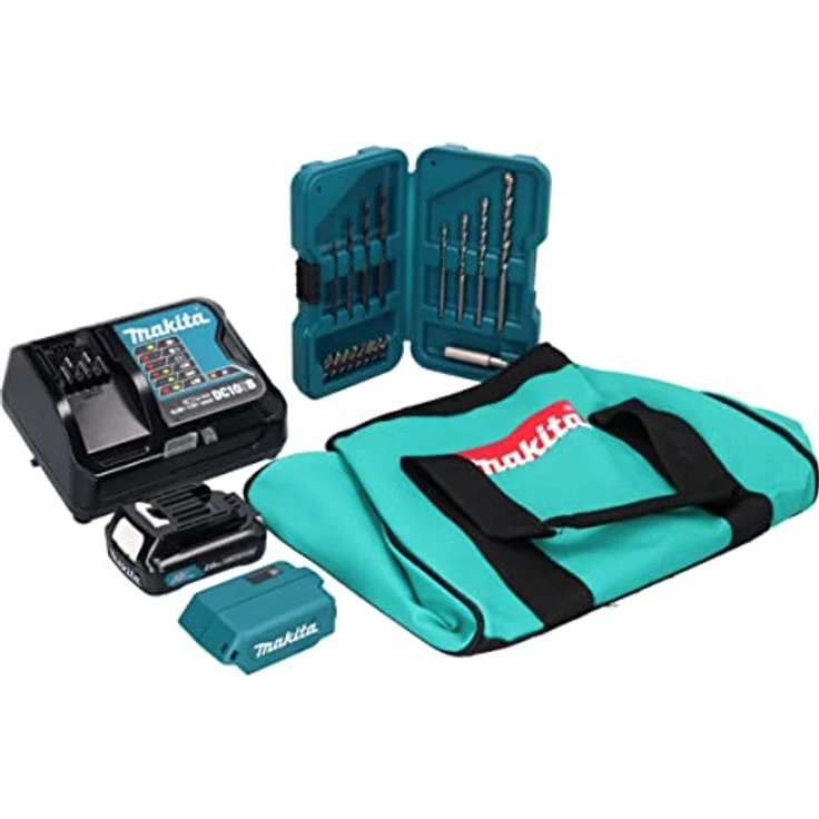 Makita Akku-Bohrschrauber 'DF333DSAX6' Akku, Ladegerät, Tasche, Kühlbox und Zubehörset – Bild 4