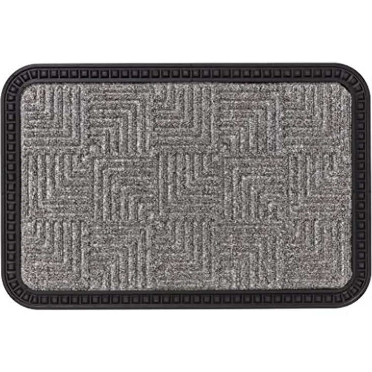 ASTRA Fussmatten - Sauberlauf - Schmutzfang - Outdoorfußmatte - Fussabtreter - Stufenteppiche geeignet - strapazierfähige Türmatte - 50 x 80 cm - Silber