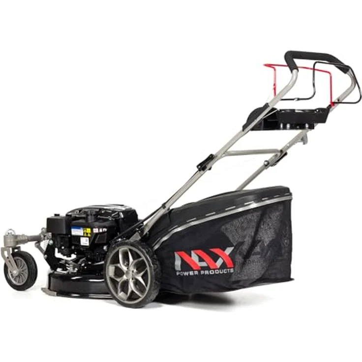 NAX POWER PRODUCTS 5000S Motor Briggs & Stratton 875EXi Series 190 cm3 ReadyStart Mähbreite 56cm Fangkorb 75l wendige Vorderräder Benzin-Rasenmäher mit Antrieb, Schwarz – Bild 6