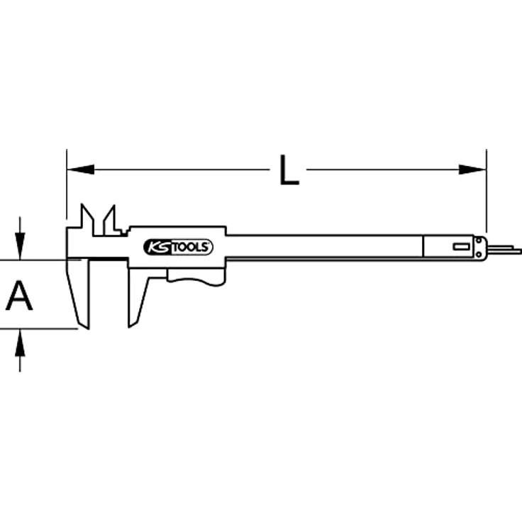 KS Tools 300.0510 Taschen-Messschieber 0-150mm, 235mm – Bild 5