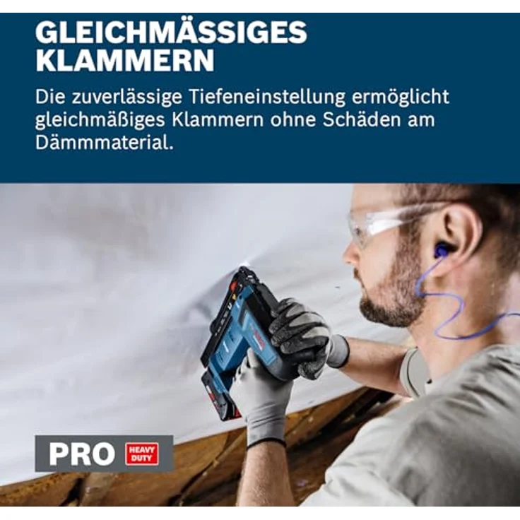 Bosch Professional GTH 18V-14, Akku-Nagler mit bürstenlosem Motor, Tiefeneinstellung und LED-Licht, für Klammern 6-14 mm – Bild 5