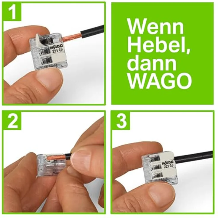 WAGO 221-682 Durchgangsklemme flexibel, für alle Leiterarten, transparent, 500 Stück – Bild 4
