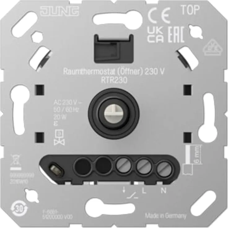 JUNG RTR230, Thermostat (NC-Schalter) 230 V, mehrfarbig, programmierbar