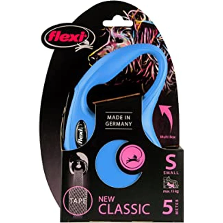 flexi New CLASSIC Gurt-Rollleine blau S – 5m – Bild 5