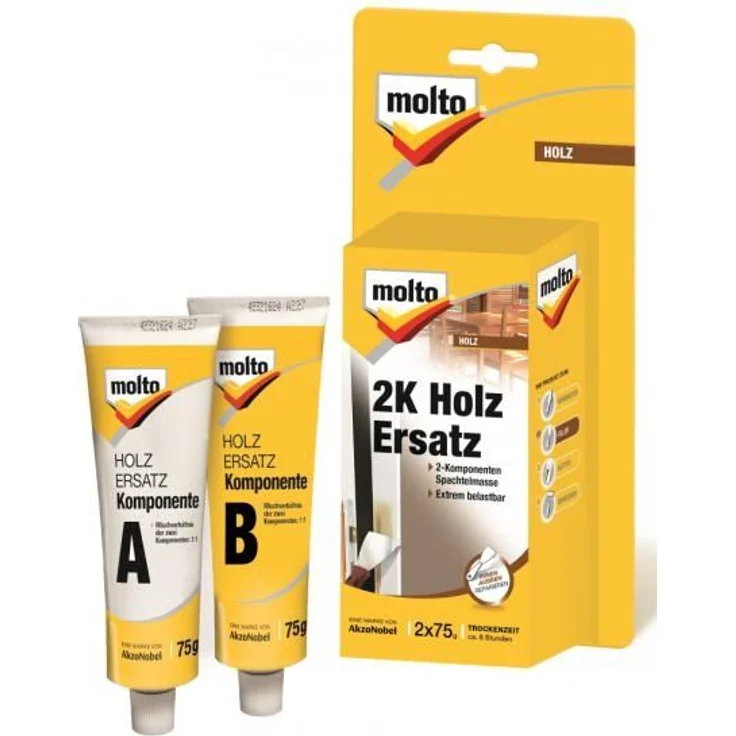 Molto 2K Holz Ersatz 150g Ausbessern und Ersetzen – Bild 1