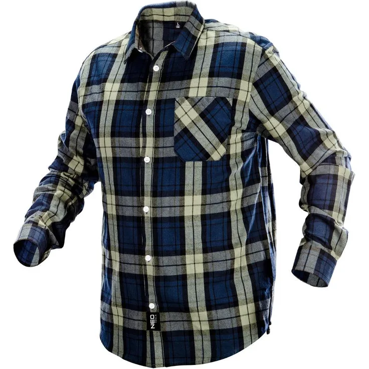 Flanellhemd Holzfällerhemd mehrfarbig blau-grün M-50