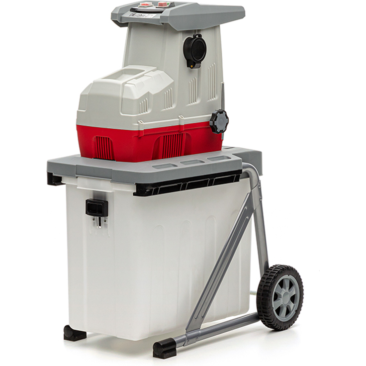 IKRA Elektro Gartenhäcksler Walzenhäcksler ILH 2800, leise robust wartungsarm, Aststärke bis 44mm, Leistung 2800 W, Häckselsystem Walze, Fangsackvolumen 60 Liter, Geräuschentwicklung 92 dB