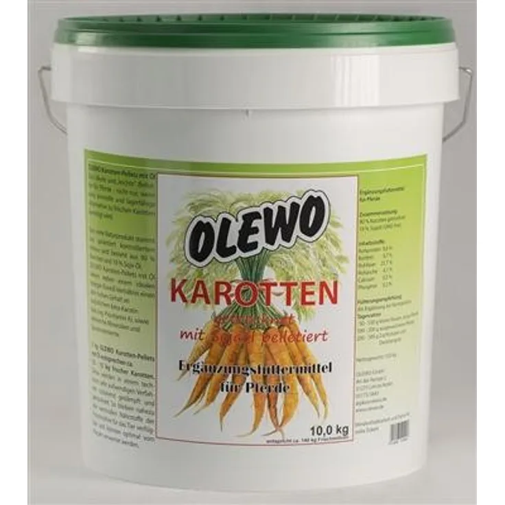 Olewo Pferd Karotten Pellets 10 kg Beifutter für Pferde
