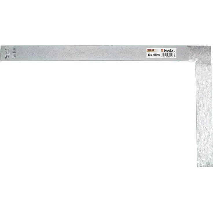kwb 061640 Schlosserwinkel ohne Anschlag, verzinkt, präzise Messflächen, hohe Stabilität, 90° gedreht