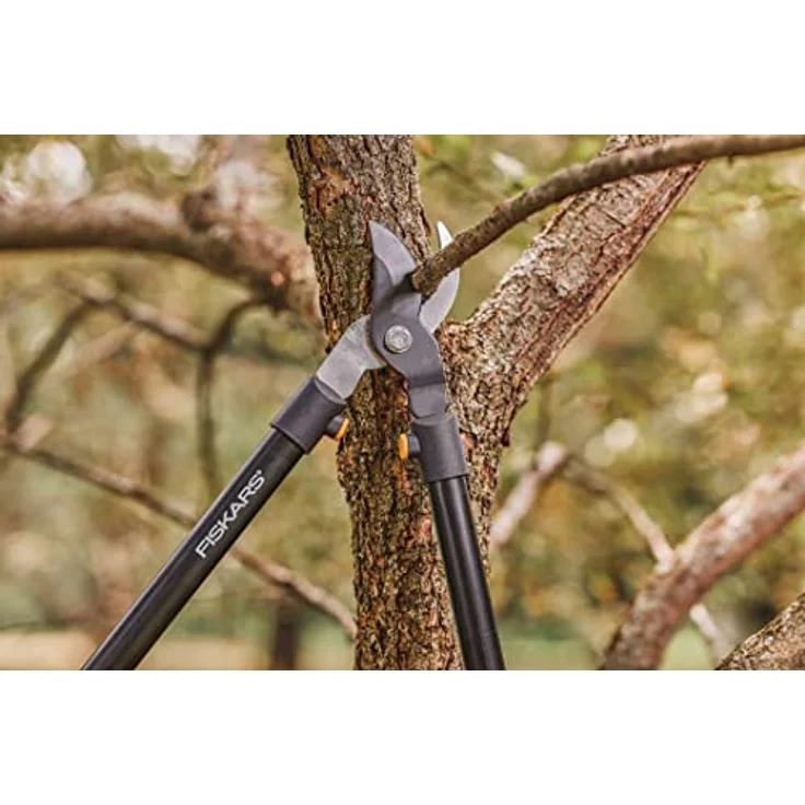 Fiskars Bypass-Astschere für frisches Holz, Antihaftbeschichtet, Gehärteter Präzisionsstahl, Länge: 81 cm, Schwarz – Bild 4
