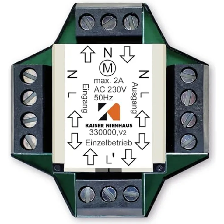 Kaiser Nienhaus Mehrfachsteuerrelais EB 230V für 2 Motoren, mechanisches Trennrelais mit hoher Haltbarkeit, 1.000.000 Einschaltungen
