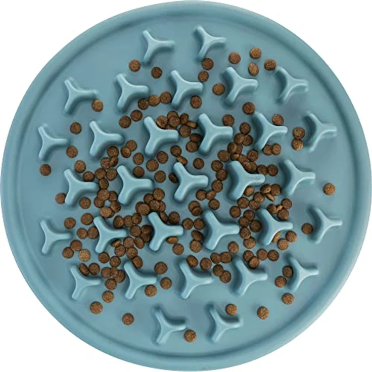 TRIXIE Slow Feeding Anti Schling Matte Pillars, TPE, Ø 35 cm, Blau - 25038 – Bild 5