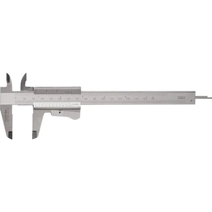 NORDWEST Taschenmessschieber DIN 862, 150mm mit Momentfuss, mattverchromt, prüfpflichtig – Bild 2